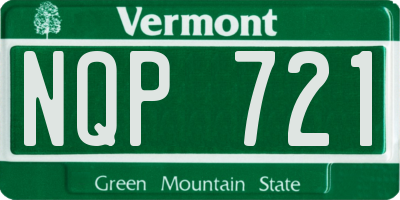 VT license plate NQP721