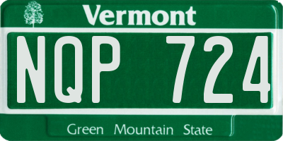 VT license plate NQP724