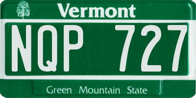 VT license plate NQP727