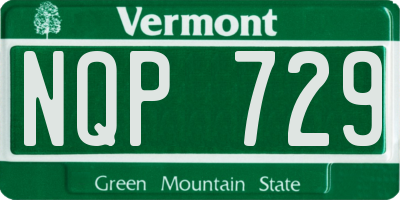 VT license plate NQP729