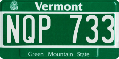 VT license plate NQP733