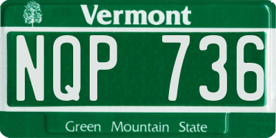 VT license plate NQP736