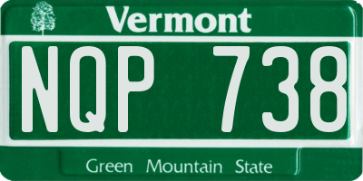 VT license plate NQP738