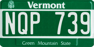 VT license plate NQP739