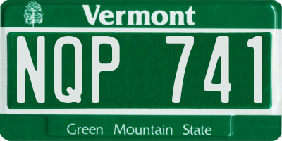 VT license plate NQP741