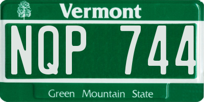 VT license plate NQP744