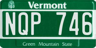 VT license plate NQP746
