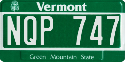 VT license plate NQP747