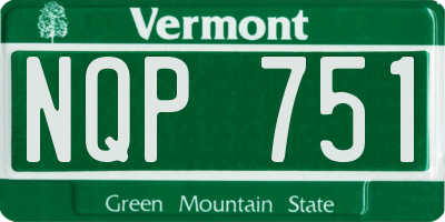VT license plate NQP751