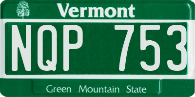 VT license plate NQP753