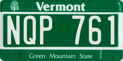 VT license plate NQP761