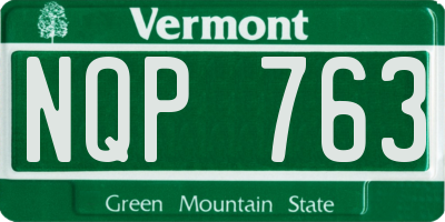 VT license plate NQP763