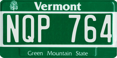VT license plate NQP764