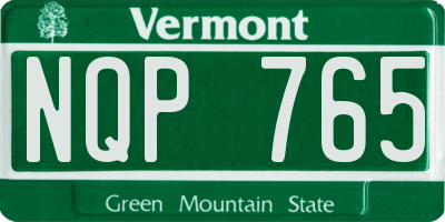 VT license plate NQP765