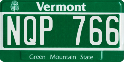 VT license plate NQP766