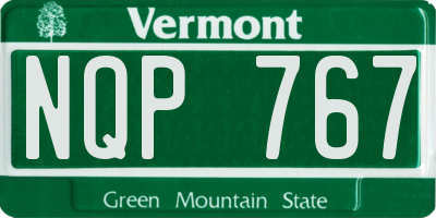 VT license plate NQP767