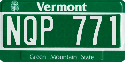 VT license plate NQP771