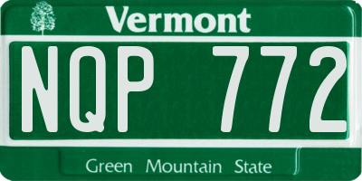 VT license plate NQP772