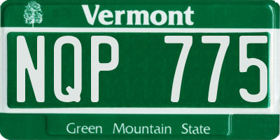 VT license plate NQP775