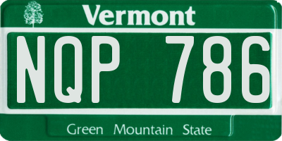 VT license plate NQP786