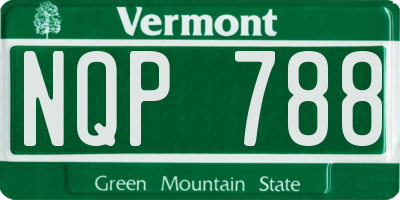 VT license plate NQP788