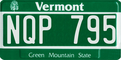 VT license plate NQP795