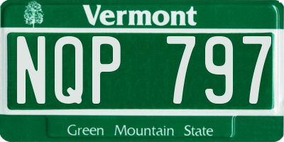 VT license plate NQP797