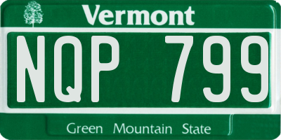 VT license plate NQP799
