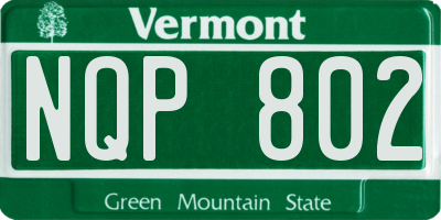 VT license plate NQP802