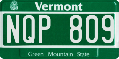 VT license plate NQP809