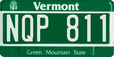 VT license plate NQP811