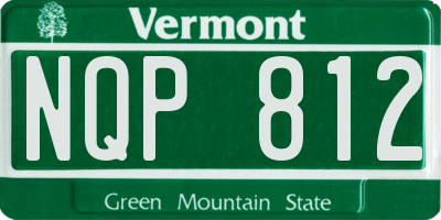 VT license plate NQP812