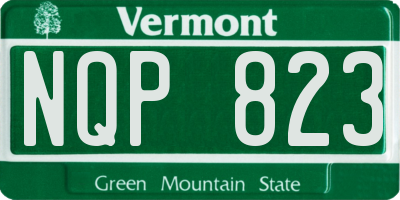 VT license plate NQP823