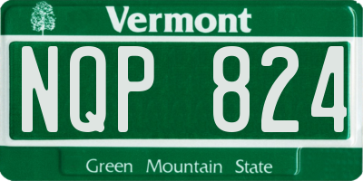 VT license plate NQP824