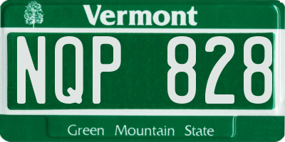 VT license plate NQP828