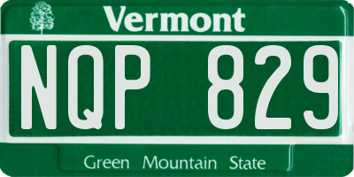 VT license plate NQP829