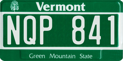 VT license plate NQP841