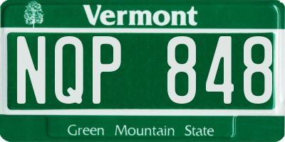 VT license plate NQP848