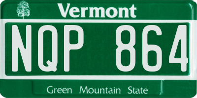 VT license plate NQP864