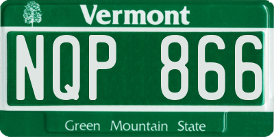 VT license plate NQP866