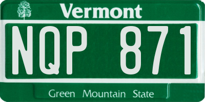 VT license plate NQP871
