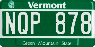 VT license plate NQP878