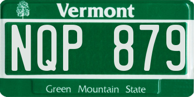 VT license plate NQP879