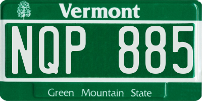 VT license plate NQP885