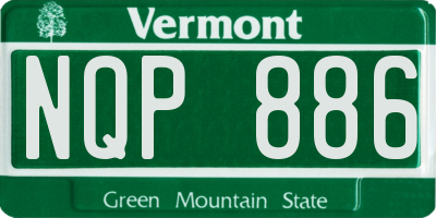 VT license plate NQP886