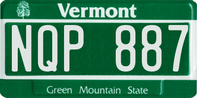 VT license plate NQP887