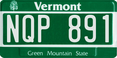 VT license plate NQP891