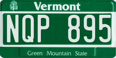 VT license plate NQP895