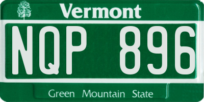 VT license plate NQP896