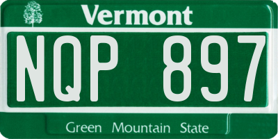 VT license plate NQP897